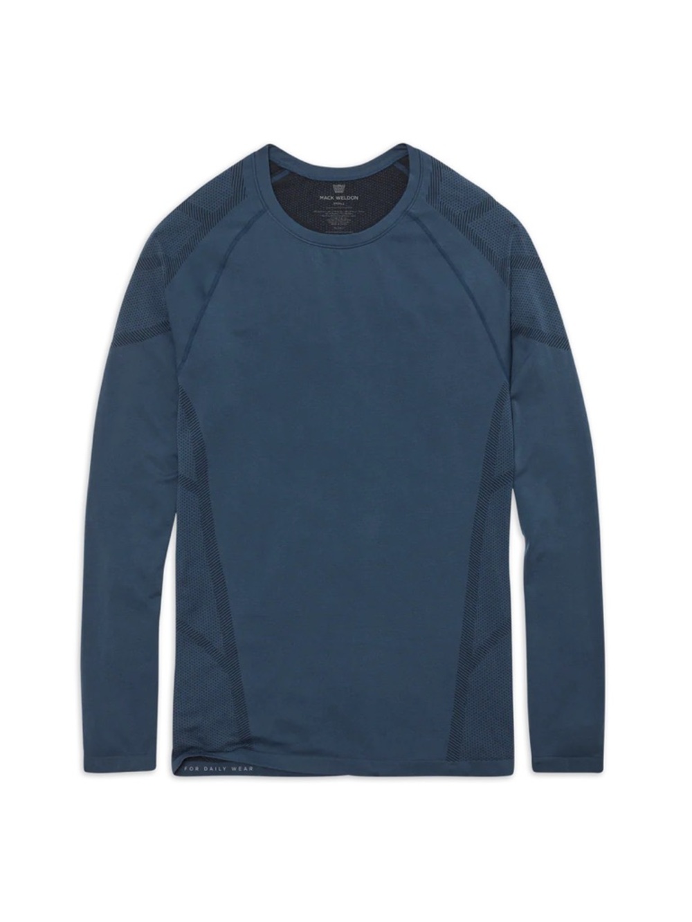 Mack Weldon Stealth Long Sleeve Compression T-Shirt in Navy, Men’s size Medium